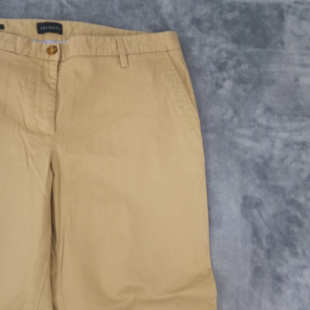Talbots Women's  Straight Relaxed Chinos in Khakis Pants Size 12p - Picture 2 of 16